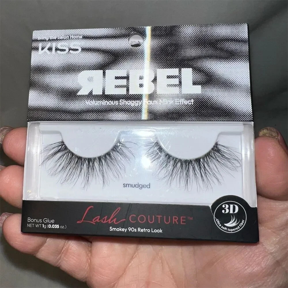 KISS Lash Couture Rebel Set & DUO Adhesive Eyeliner Purple Full Volume